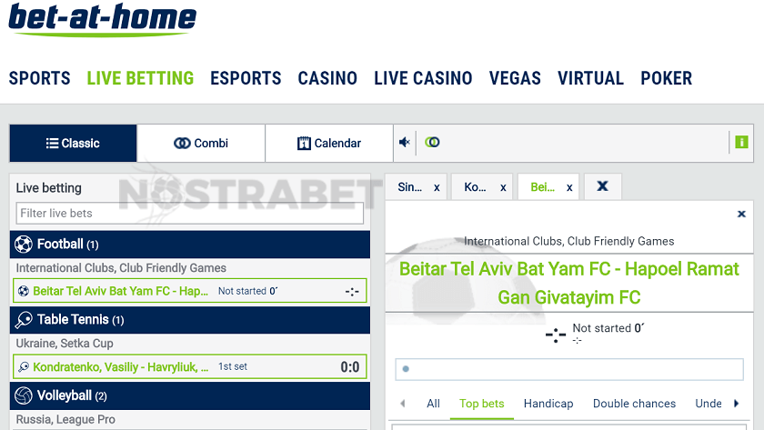 Bet at Home In-Play