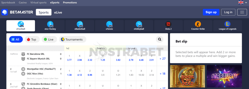 betmaster esports betting