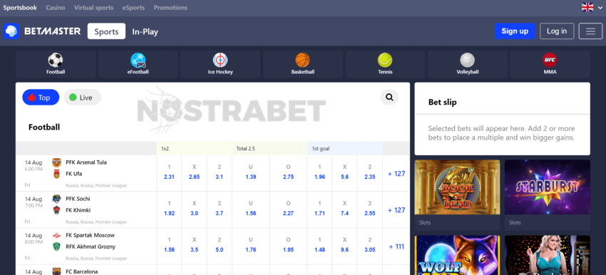 betmaster homepage