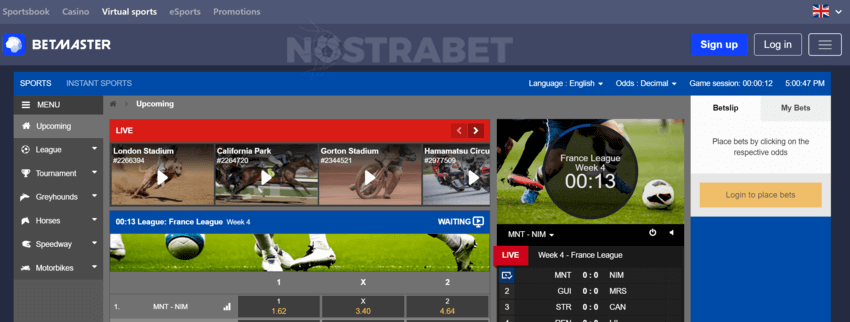 betmaster virtual sports