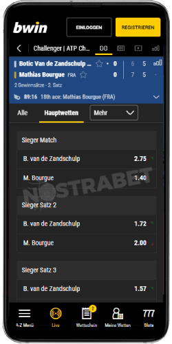 Bwin Mobile Live-Wetten