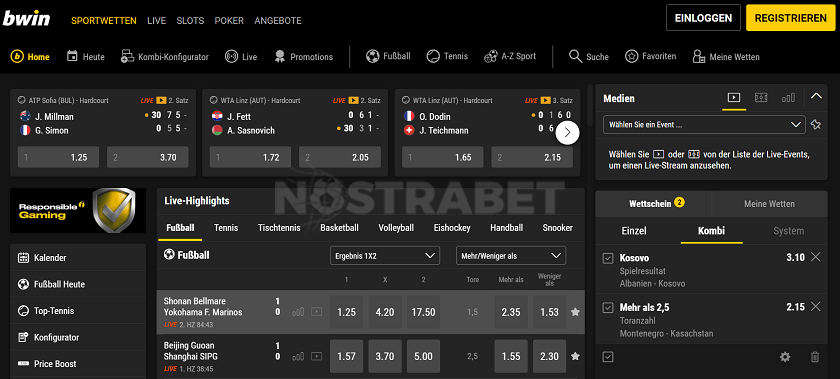 Bwin Sportwettenberreich