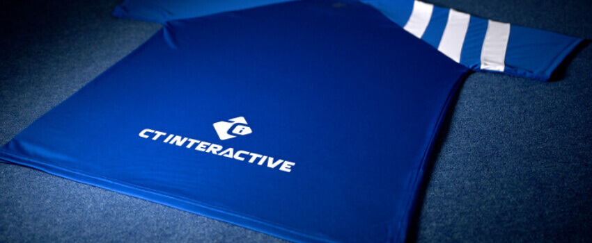 CT Interactive на фланелките на ПФК Левски София
