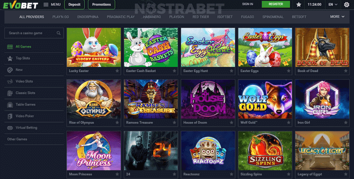evobet casino section