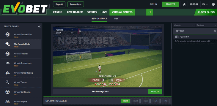evobet virtual sports