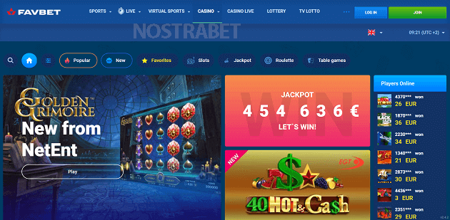 Favbet's Online Casino