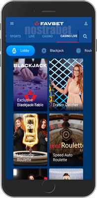 FAVBET mobile live casino