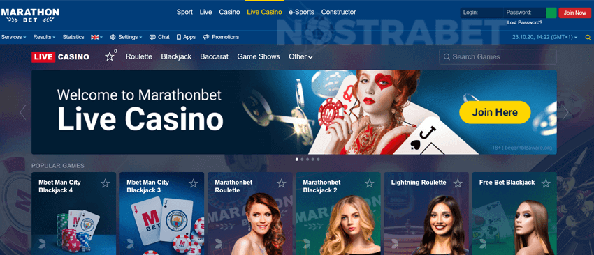 marathonbet live casino